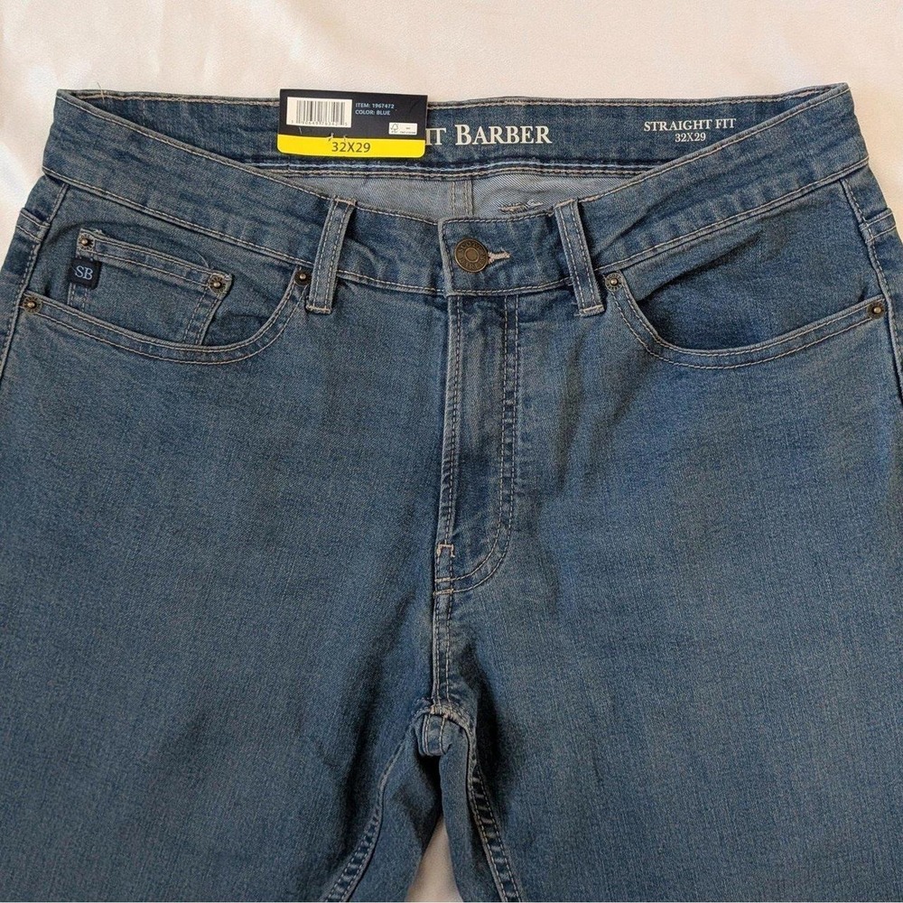 New Scott Barber Men's 5-Pocket‎ Stretch Denim Jeans Pants 32x29 - Picture 4 of 4